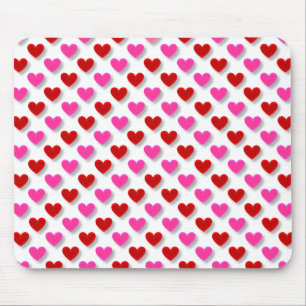 Cute Simple Heart Pattern Mouse Mat