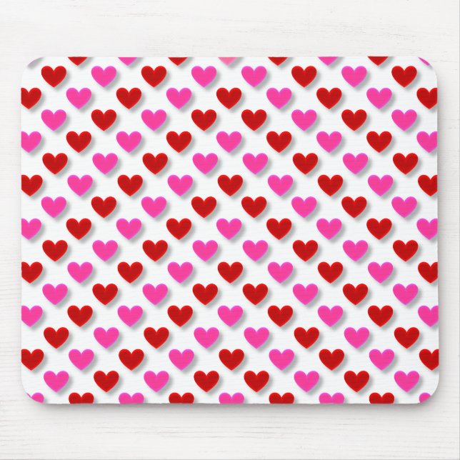 Cute Simple Heart Pattern Mouse Mat (Front)