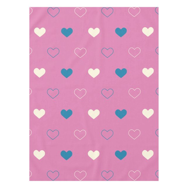 Cute Simple Heart Pattern Tablecloth (Front)