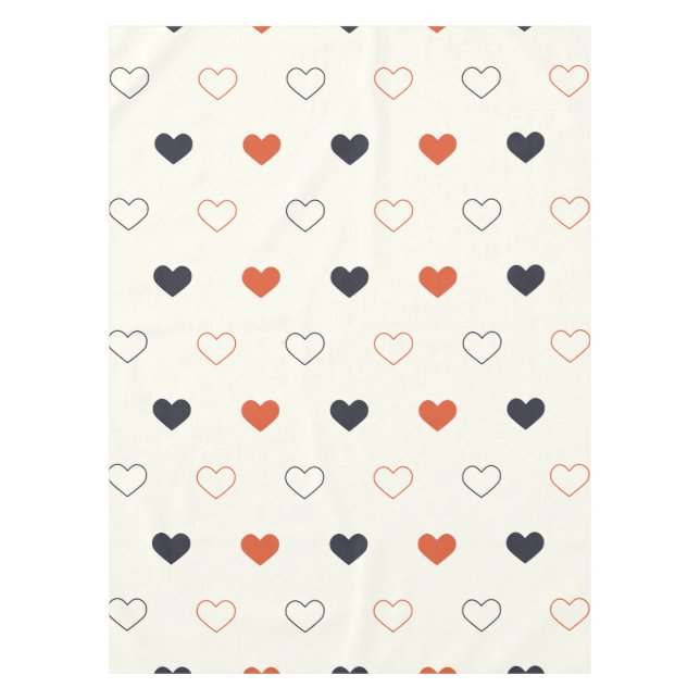 Cute Simple Heart Seamless Pattern  Tablecloth (Front)
