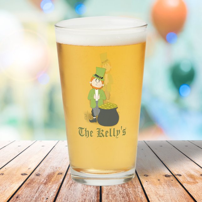 Cute Simple Leprechaun St. Patrick's Day Whimsical Glass (Creator Uploaded)
