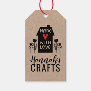 Cute Simple Made With Love Small Business Gift Tags
