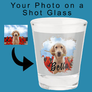 Cute Simple Modern Grunge One-of-a-Kind Dog Lover Shot Glass