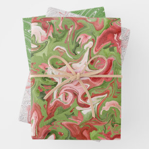 Cute Simple Modern Paint Smudges Christmas Gift Wrapping Paper Sheet