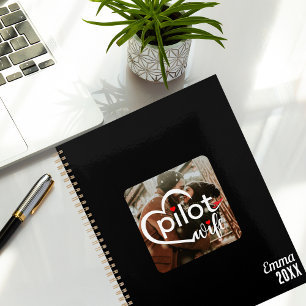 Cute Simple 'Pilot Wife' & Aeroplane, Custom Photo Planner