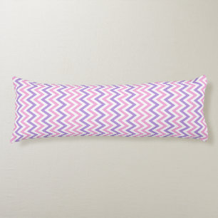 Cute Simple Pink and Purple Geometric Line Pattern Body Cushion