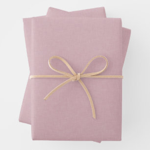 Cute simple pink chambray effect wrapping paper sheet