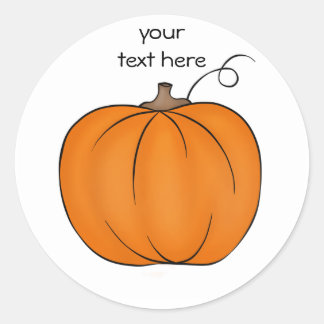 Cute simple pumpkin classic round sticker