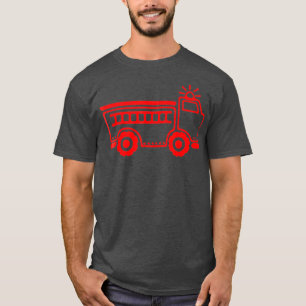 Cute Simple Red Firetruck for Birthday Boy or T-Shirt