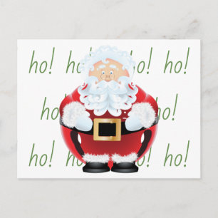 Cute Simple Santa Claus Christmas Holiday Postcard