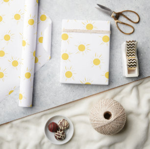 Cute Simple Sun Pattern Baby Shower Wrapping Paper