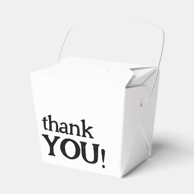 Cute Simple Thank You Baby Shower Favour Boxes (Front Side)