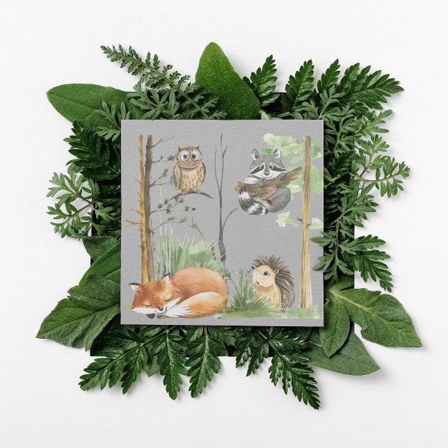 Cute simple woodland animals Invitation (Creator Uploaded)