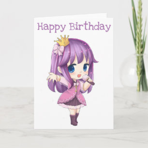 Cute Singer Happy Birthday Card