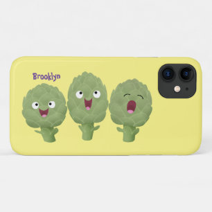 Cute singing artichokes vegetable cartoon iPhone 11 case