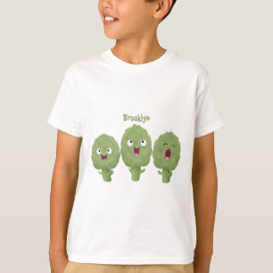 Cute singing artichokes vegetable cartoon T-Shirt