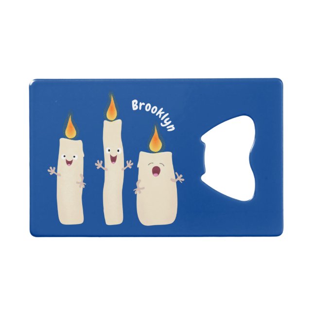 Cute singing candle trio cartoon (Front (Horizontal))