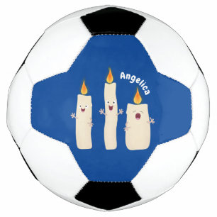 Cute singing candle trio cartoon  football