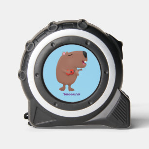 Cute singing capybara ukulele cartoon illustration 1