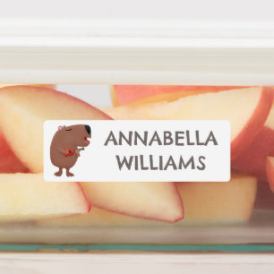 Cute singing capybara ukulele cartoon personalised