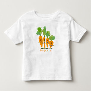 Cute singing carrot quartet cartoon illustration toddler T-Shirt