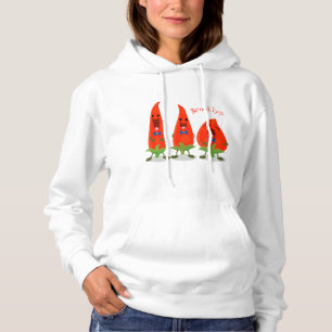 Cute singing chilli peppers cartoon illustration hoodie