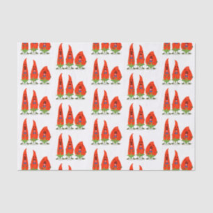 Cute singing chilli peppers cartoon illustration tissue paper