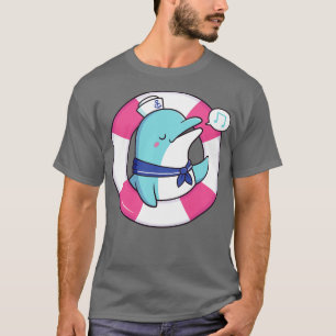 Cute Singing Dolphin Sailor T-Shirt