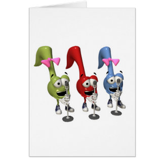 cute singing music notes