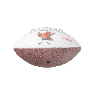 Cute singing robin bird cartoon  american football