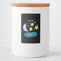 Cute singing stars, moon and cloud cartoon