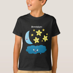 Cute singing stars, moon and cloud cartoon T-Shirt