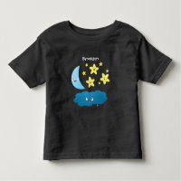 Cute singing stars, moon and cloud cartoon
