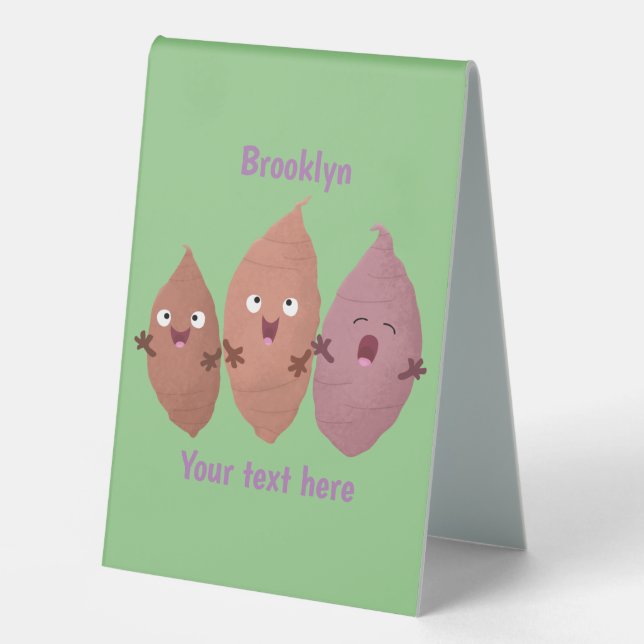 Cute singing sweet potatoes cartoon vegetables (Front)