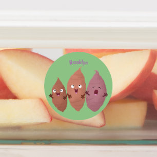 Cute singing sweet potatoes cartoon vegetables