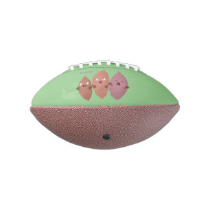Cute singing sweet potatoes cartoon vegetables american football