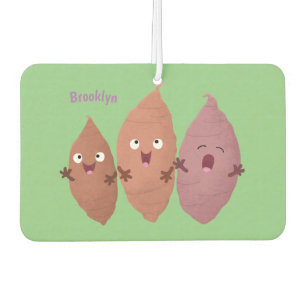 Cute singing sweet potatoes cartoon vegetables car air freshener