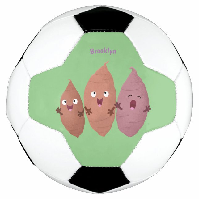Cute singing sweet potatoes cartoon vegetables football (Front)