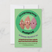 Cute singing sweet potatoes cartoon vegetables