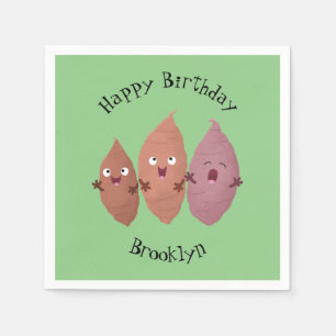 Cute singing sweet potatoes cartoon vegetables napkin