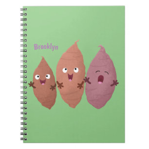 Cute singing sweet potatoes cartoon vegetables notebook