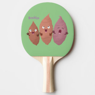 Cute singing sweet potatoes cartoon vegetables  ping pong paddle