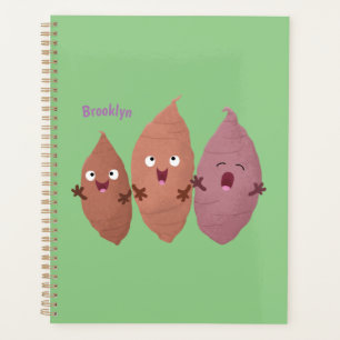 Cute singing sweet potatoes cartoon vegetables planner
