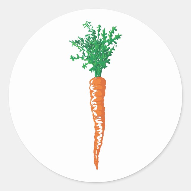 Cute single Carrot Easter design Classic Round Sticker (Front)