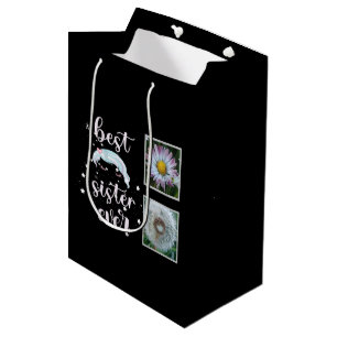 Cute Sister Photo Template Medium Gift Bag