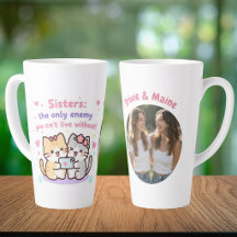 Cute Sisters Simple Modern Quotes Photo Name