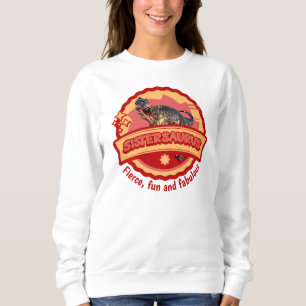 Cute Sistersaurus Dino Girl Sister Fun Design Sweatshirt