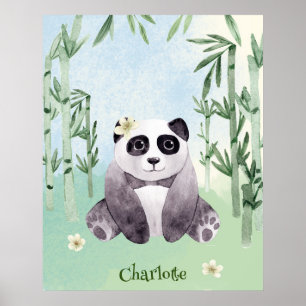 Cute Sitting Panda Poster
