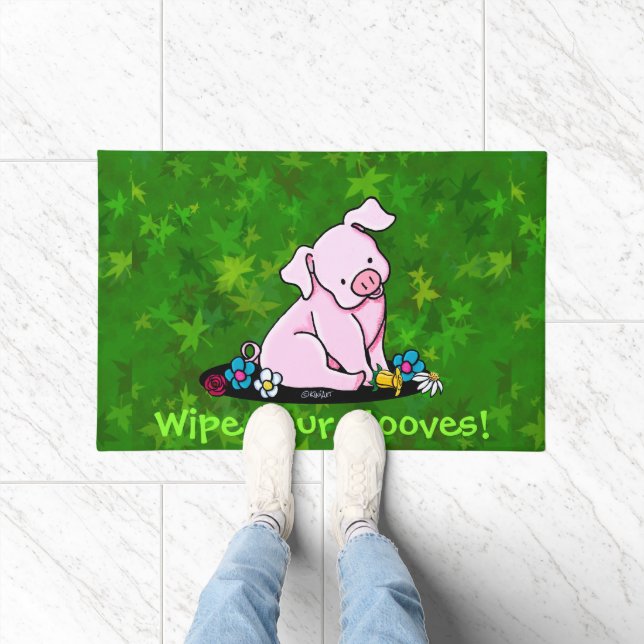 Cute Sitting Pretty PIG Doormat (Indoor)