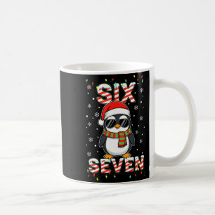 Cute Six Seven 67 Penguin Kids Christmas Holiday  Coffee Mug
